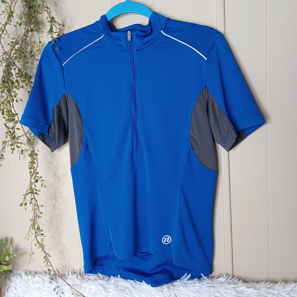 Novara Blue Black Cycling Jersey 1/2 Zip Pullover Mens Size Small